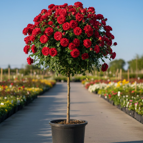 Роза штамбовая Бордо купить